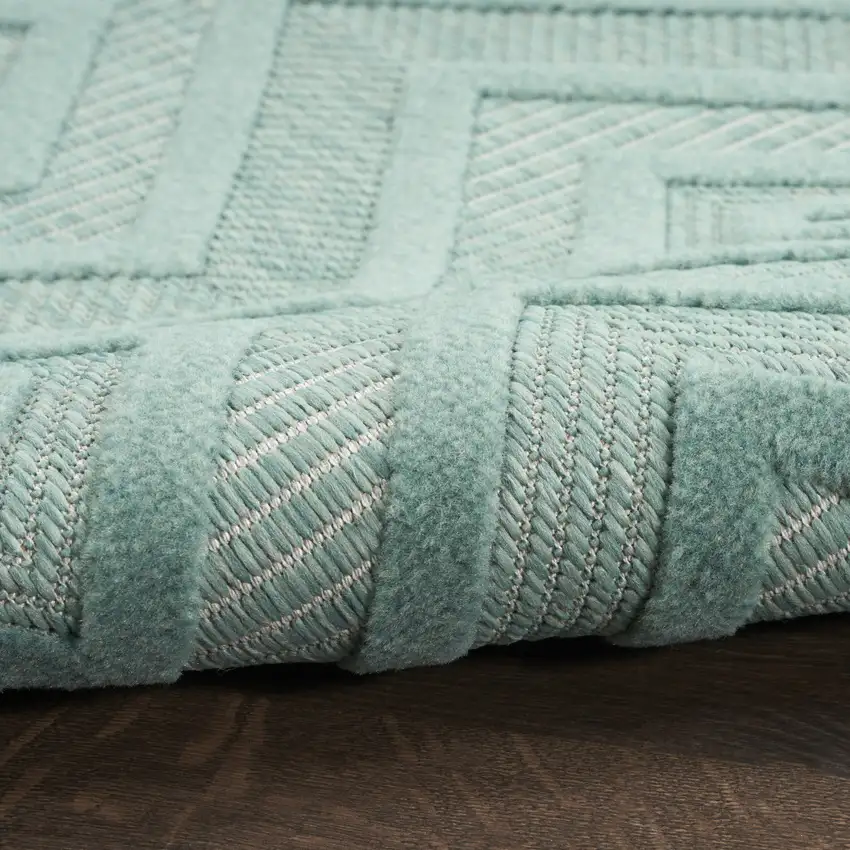 Aqua Indoor Outdoor Area Rug Photo 9