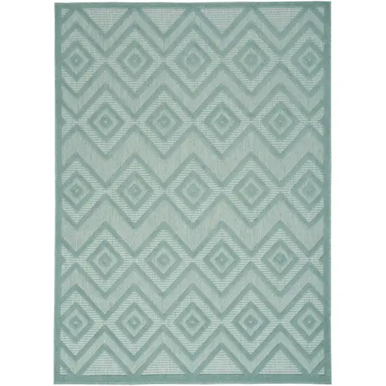 Aqua Indoor Outdoor Area Rug Photo 1
