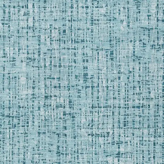 Aqua And Teal Blue Abstract Washable Indoor Outdoor Area Rug Photo 3