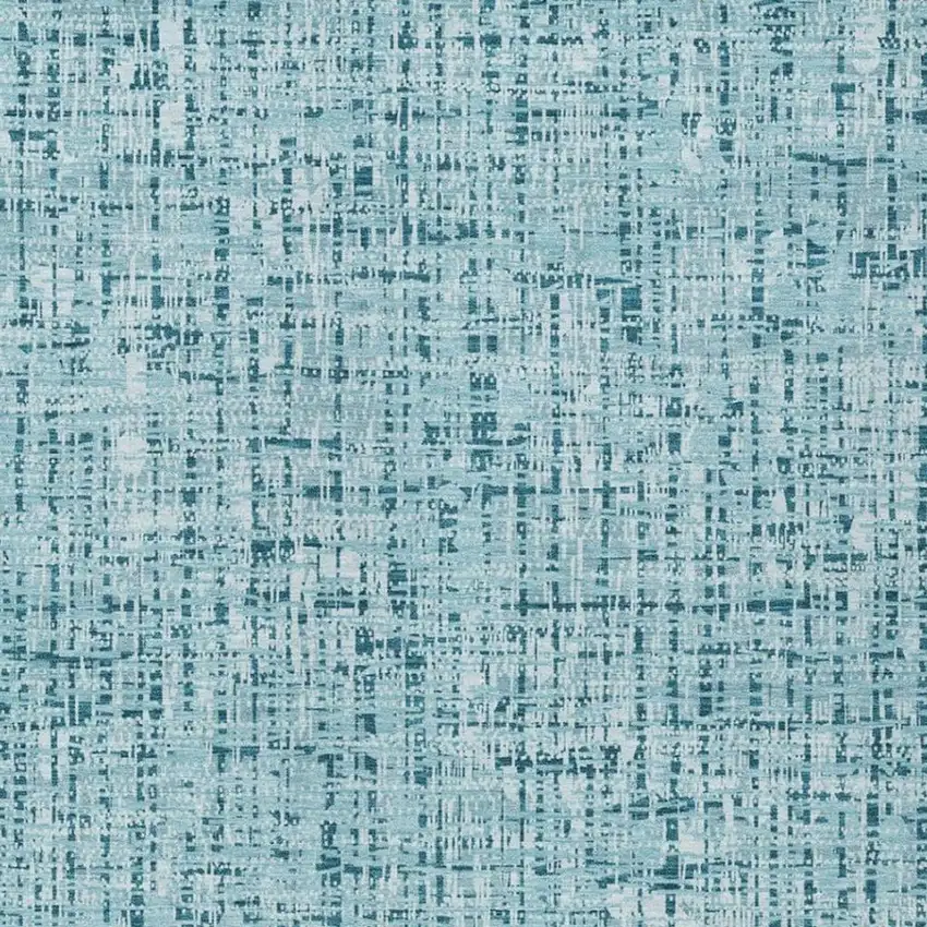 Aqua And Teal Blue Abstract Washable Indoor Outdoor Area Rug Photo 3
