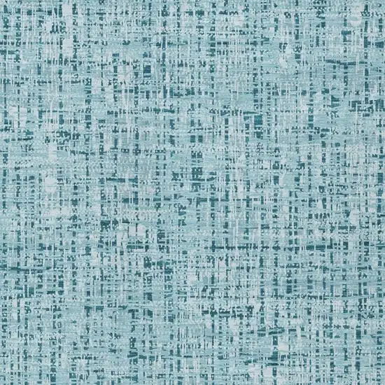 Aqua And Teal Blue Abstract Washable Indoor Outdoor Area Rug Photo 3