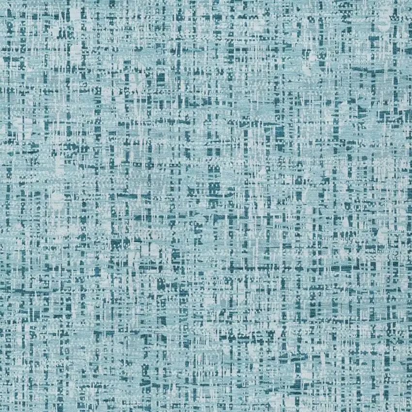 Aqua And Teal Blue Abstract Washable Indoor Outdoor Area Rug Photo 3
