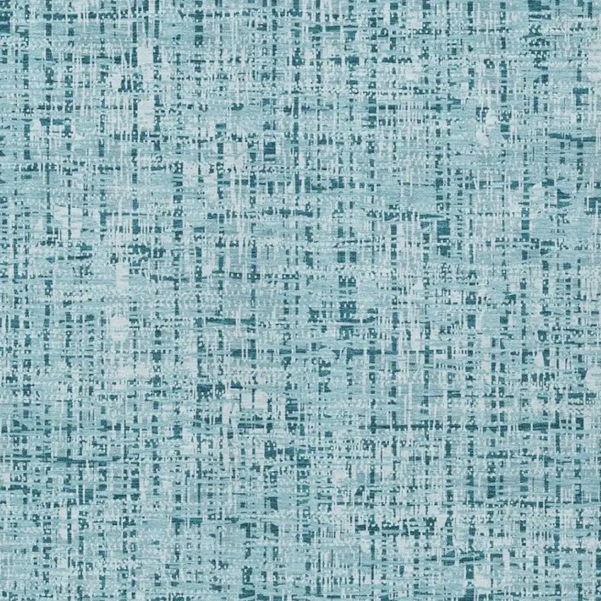 Aqua And Teal Blue Abstract Washable Indoor Outdoor Area Rug Photo 3
