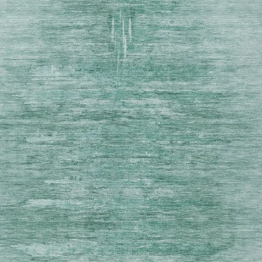 Aqua And Teal Blue Abstract Washable Indoor Outdoor Area Rug Photo 6