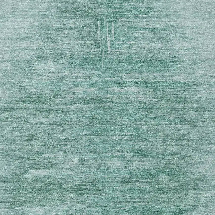 Aqua And Teal Blue Abstract Washable Indoor Outdoor Area Rug Photo 6