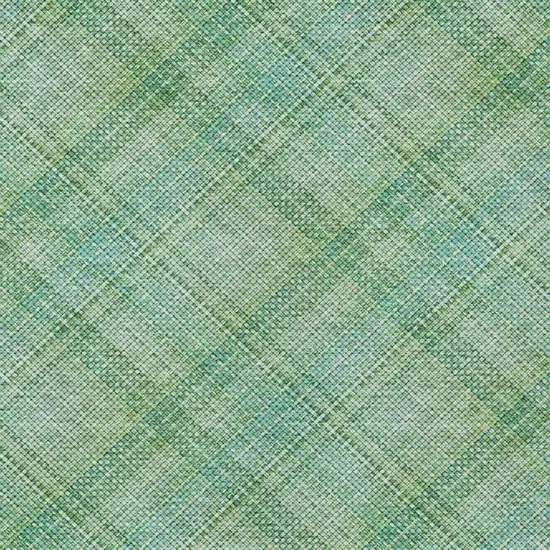 Aqua And Teal Blue Plaid Washable Indoor Outdoor Area Rug Photo 7