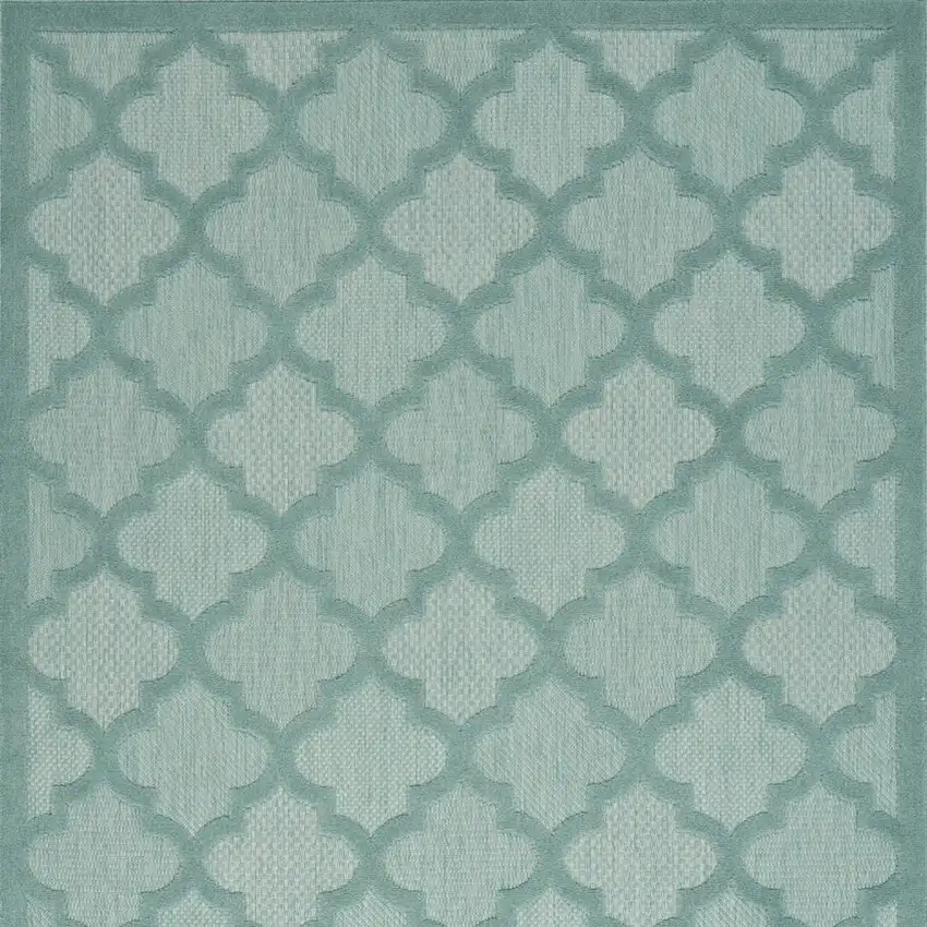 Aqua Indoor Outdoor Area Rug Photo 9