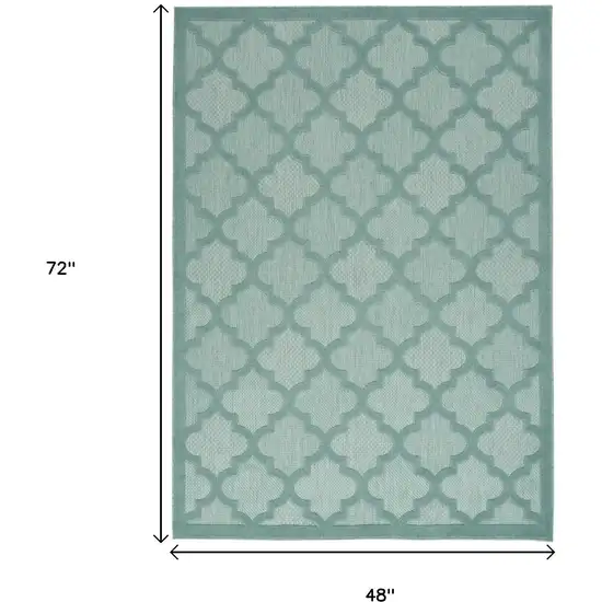 Aqua Indoor Outdoor Area Rug Photo 8