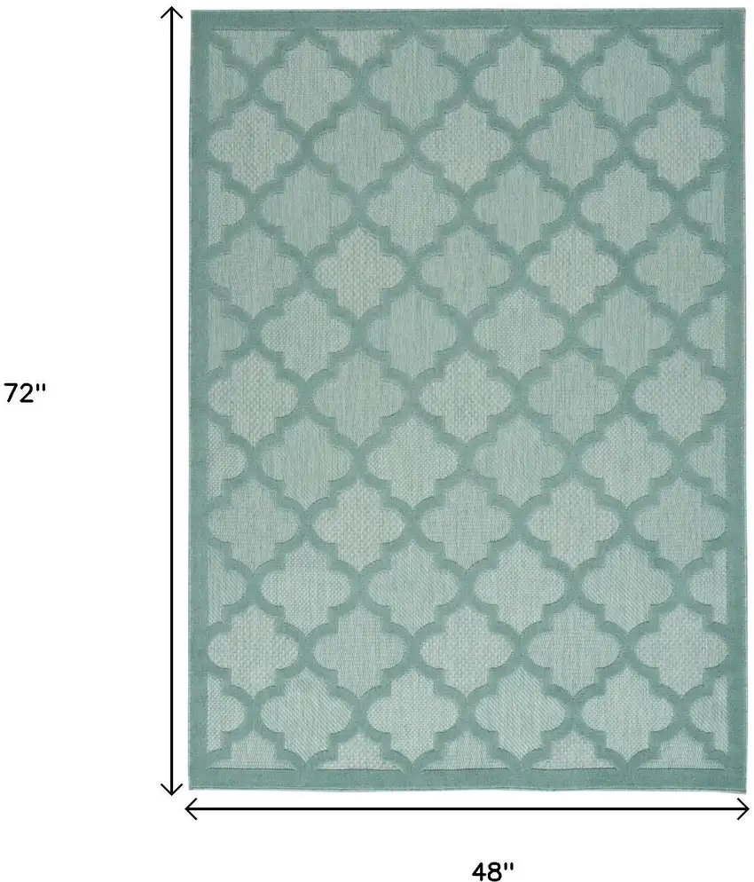 Aqua Indoor Outdoor Area Rug Photo 8