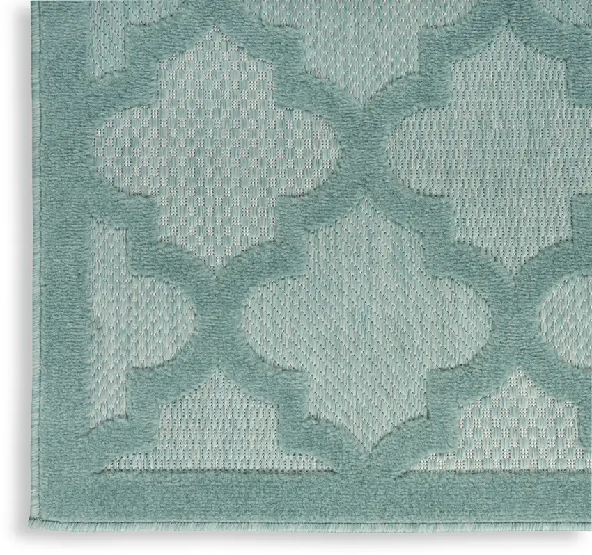 Aqua Indoor Outdoor Area Rug Photo 3