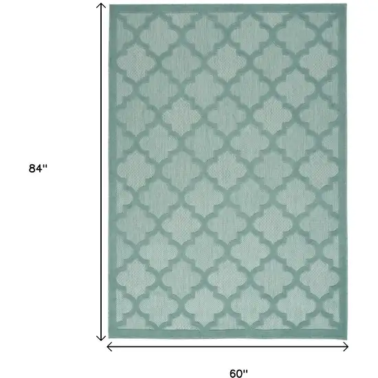 Aqua Indoor Outdoor Area Rug Photo 9