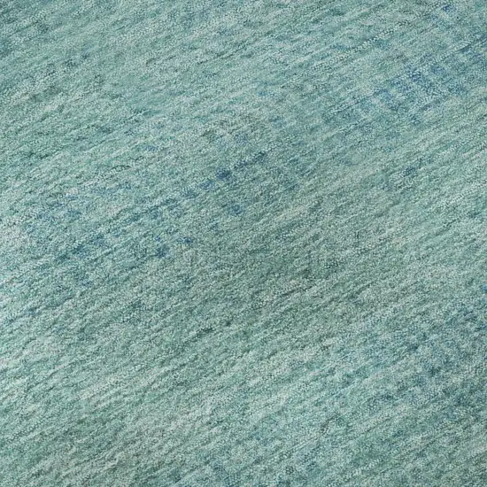 Aqua And Teal Striped Washable Area Rug With UV Protection Photo 8