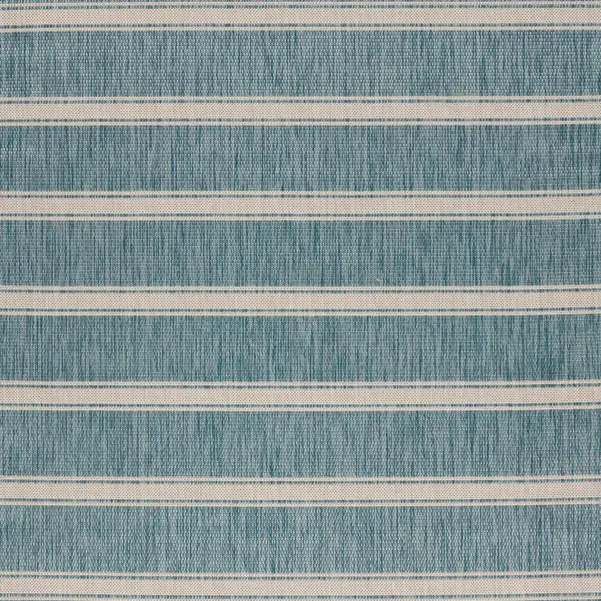 Aqua And White Geometric Area Rug Photo 7