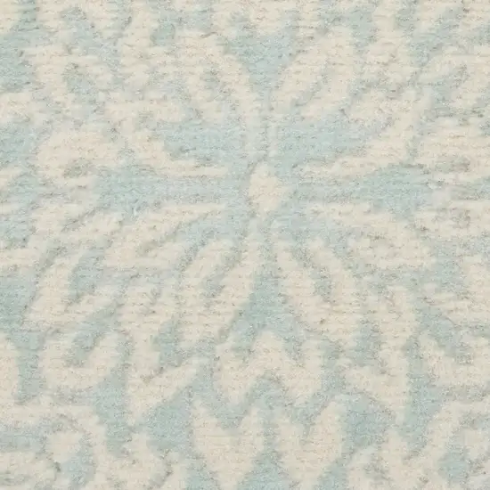 Aqua Floral Power Loom Area Rug Photo 3