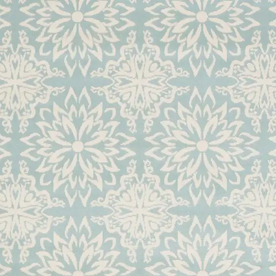 Aqua Floral Power Loom Area Rug Photo 3