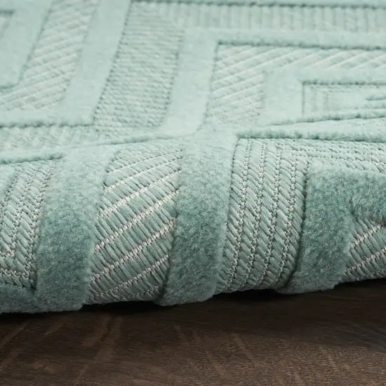 Aqua Indoor Outdoor Area Rug Photo 9