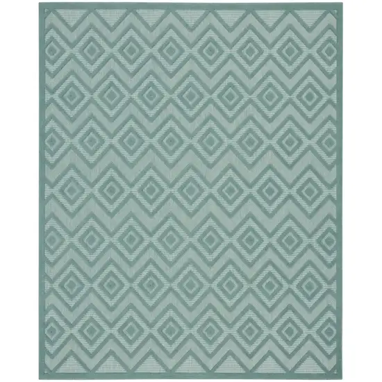 Aqua Indoor Outdoor Area Rug Photo 1