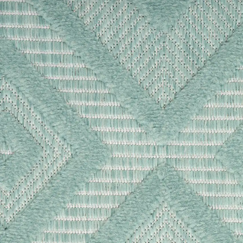 Aqua Indoor Outdoor Area Rug Photo 9