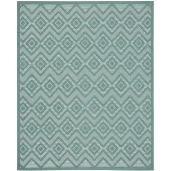 Aqua Indoor Outdoor Area Rug Photo 3