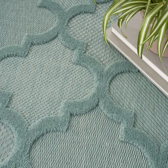 Aqua Indoor Outdoor Area Rug Photo 9