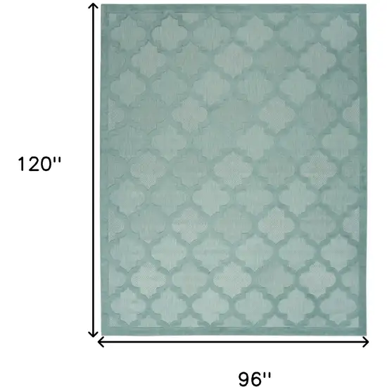 Aqua Geometric Flatweave Area Rug Photo 9