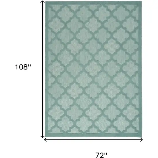 Aqua Geometric Flatweave Area Rug Photo 8