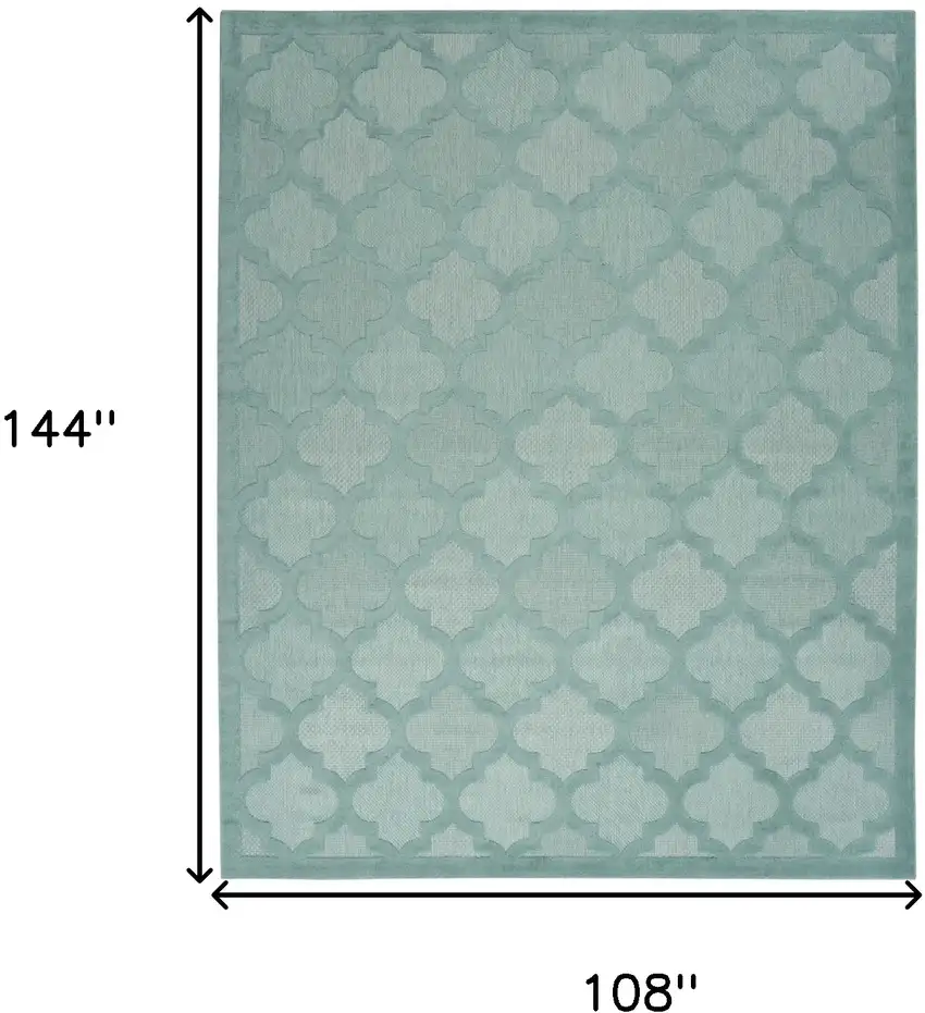 Aqua Indoor Outdoor Area Rug Photo 3