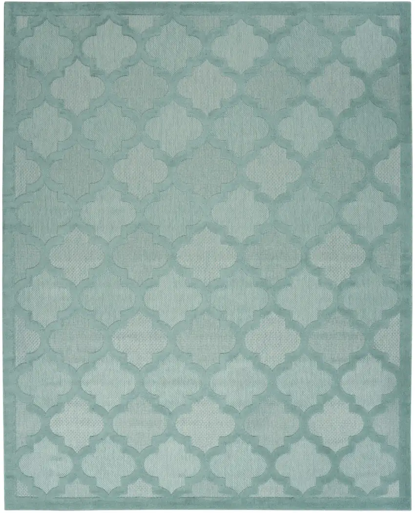 Aqua Indoor Outdoor Area Rug Photo 1