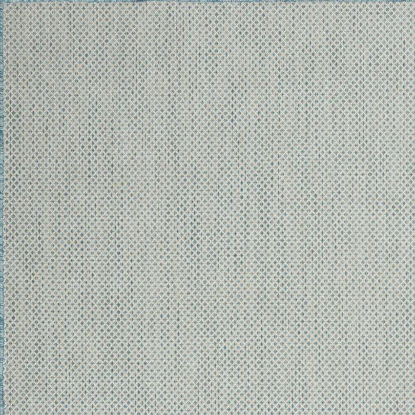 Aqua Geometric Power Loom Area Rug Photo 4