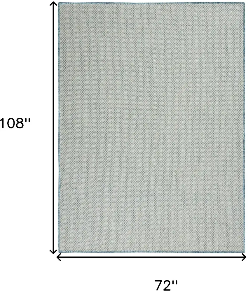 Aqua Geometric Power Loom Area Rug Photo 7
