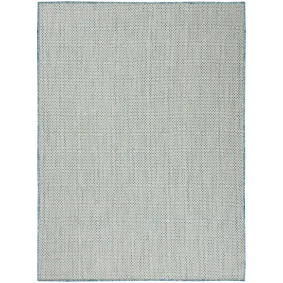 Aqua Geometric Power Loom Area Rug Photo 3