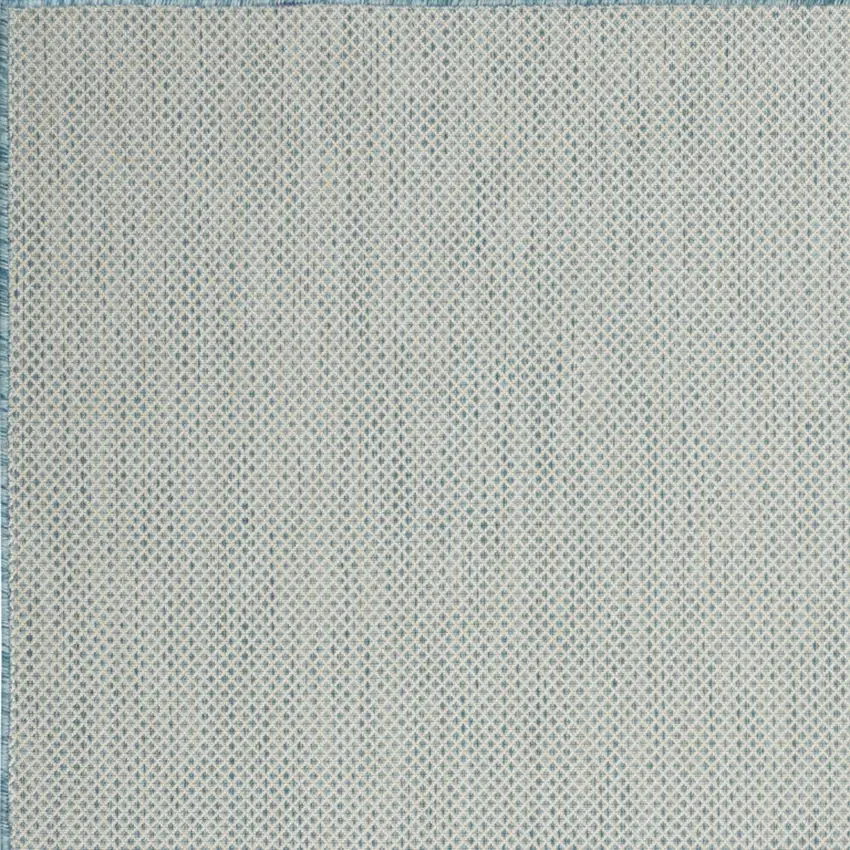 Aqua Geometric Power Loom Area Rug Photo 4