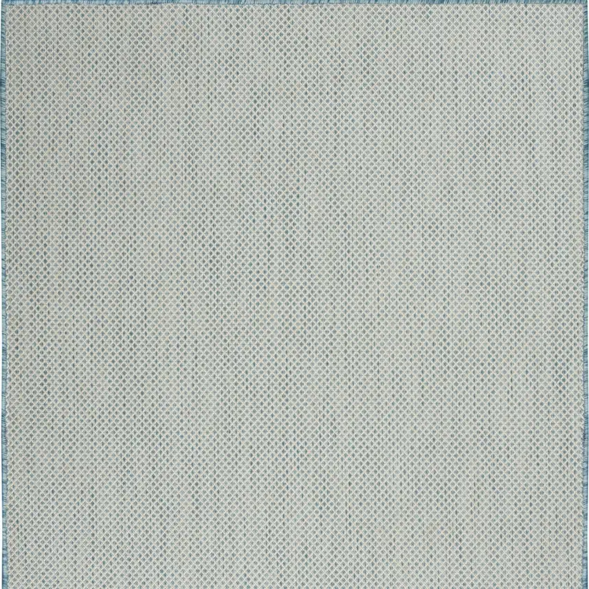 Aqua Geometric Power Loom Area Rug Photo 5