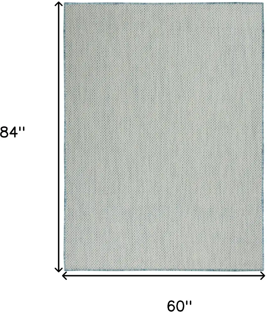Aqua Geometric Power Loom Area Rug Photo 7