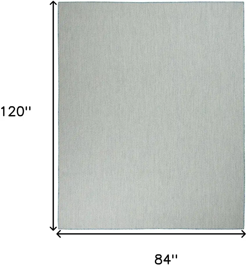 Aqua Geometric Power Loom Area Rug Photo 9