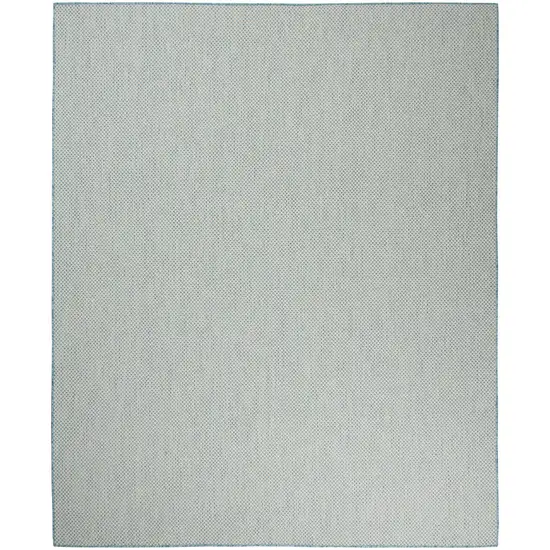 Aqua And Ivory Indoor Outdoor Area Rug Photo 3