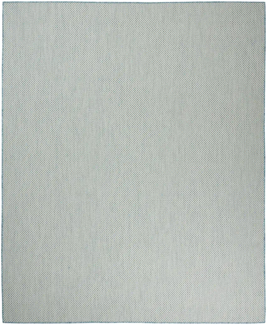 Aqua And Ivory Indoor Outdoor Area Rug Photo 3