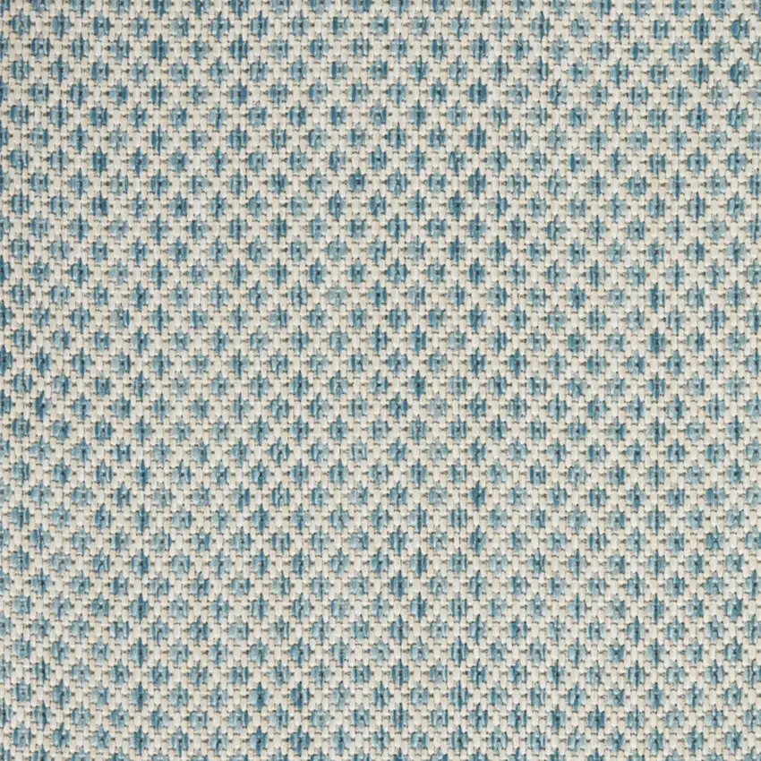 Aqua And Ivory Indoor Outdoor Area Rug Photo 4