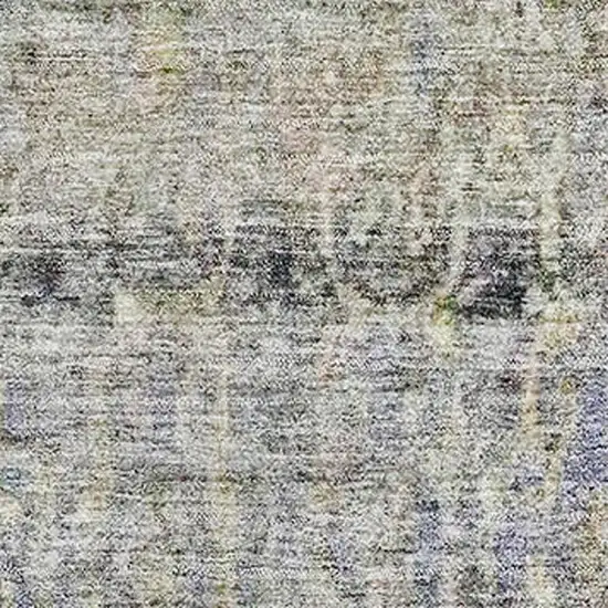 Aqua Gold And Gray Abstract Washable Area Rug With UV Protection Photo 2