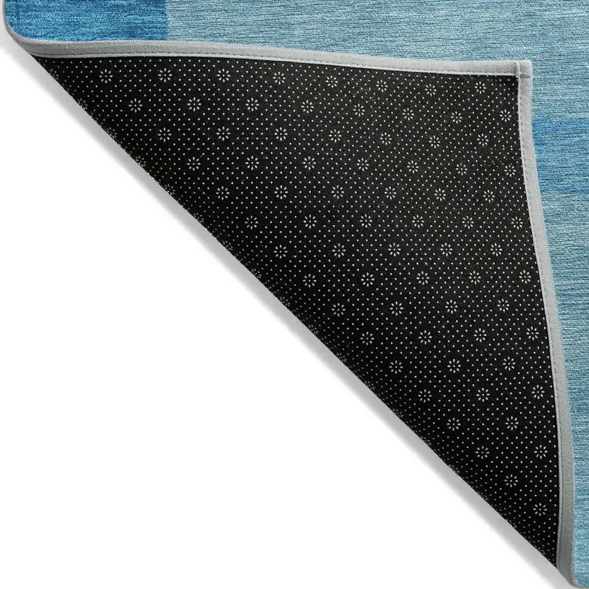Aqua Green And Pink Abstract Washable Indoor Outdoor Area Rug Photo 4