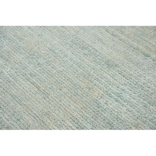 Aqua Green Silver And Ivory Wool Hand Loomed Area Rug Photo 4