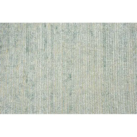 Aqua Green Silver And Ivory Wool Hand Loomed Area Rug Photo 3