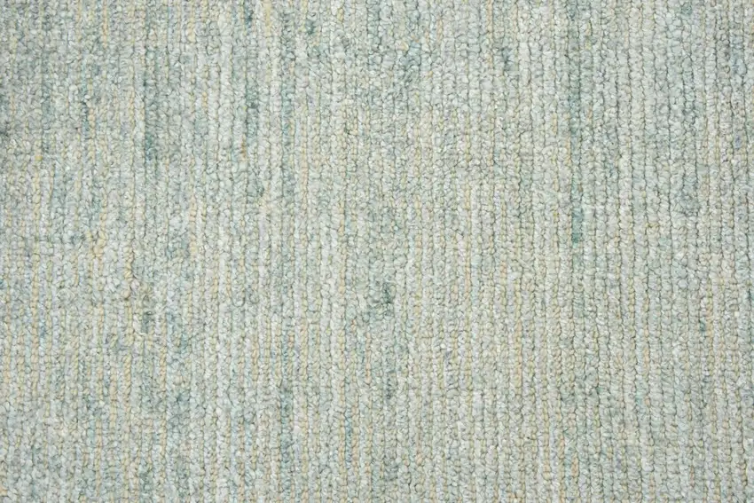Aqua Green Silver And Ivory Wool Hand Loomed Area Rug Photo 3
