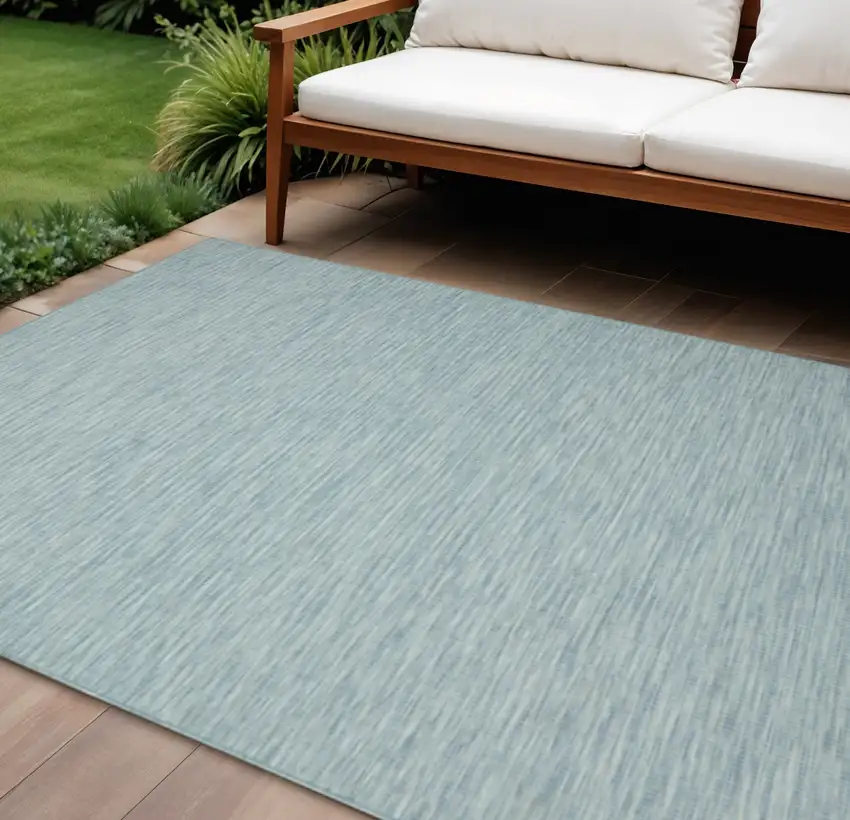 Aqua Indoor Outdoor Area Rug Photo 1