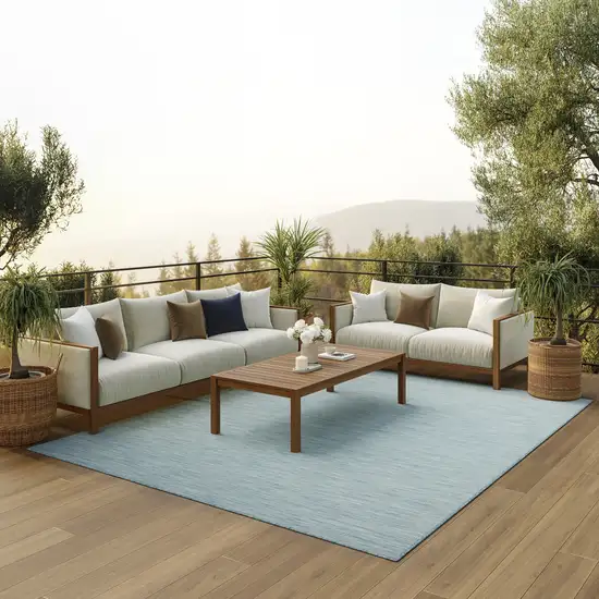 Aqua Indoor Outdoor Area Rug Photo 6