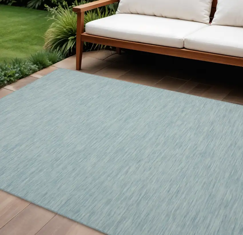 Aqua Indoor Outdoor Area Rug Photo 1