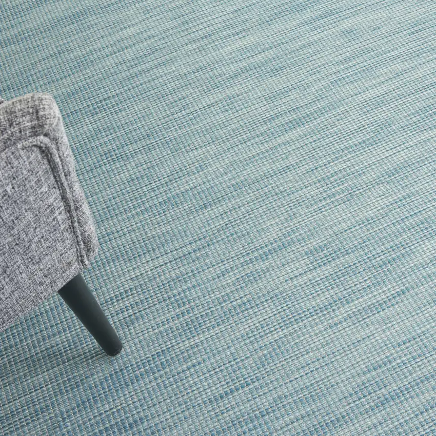 Aqua Indoor Outdoor Area Rug Photo 9