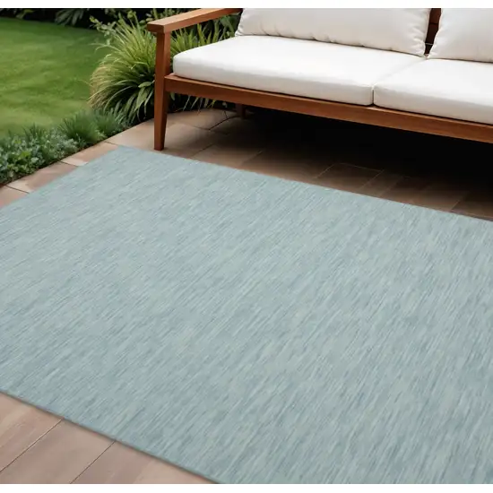 Aqua Indoor Outdoor Area Rug Photo 1
