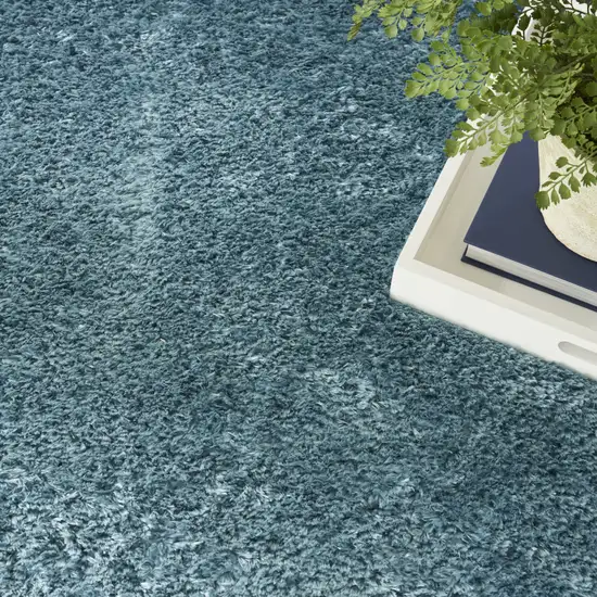 Aqua Shag Area Rug Photo 8