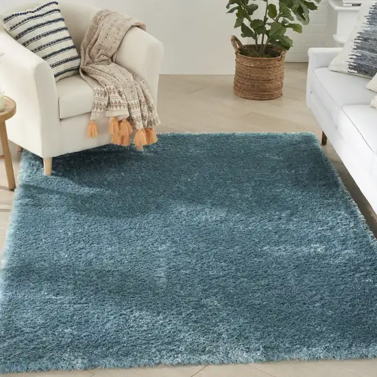 Aqua Shag Area Rug Photo 4